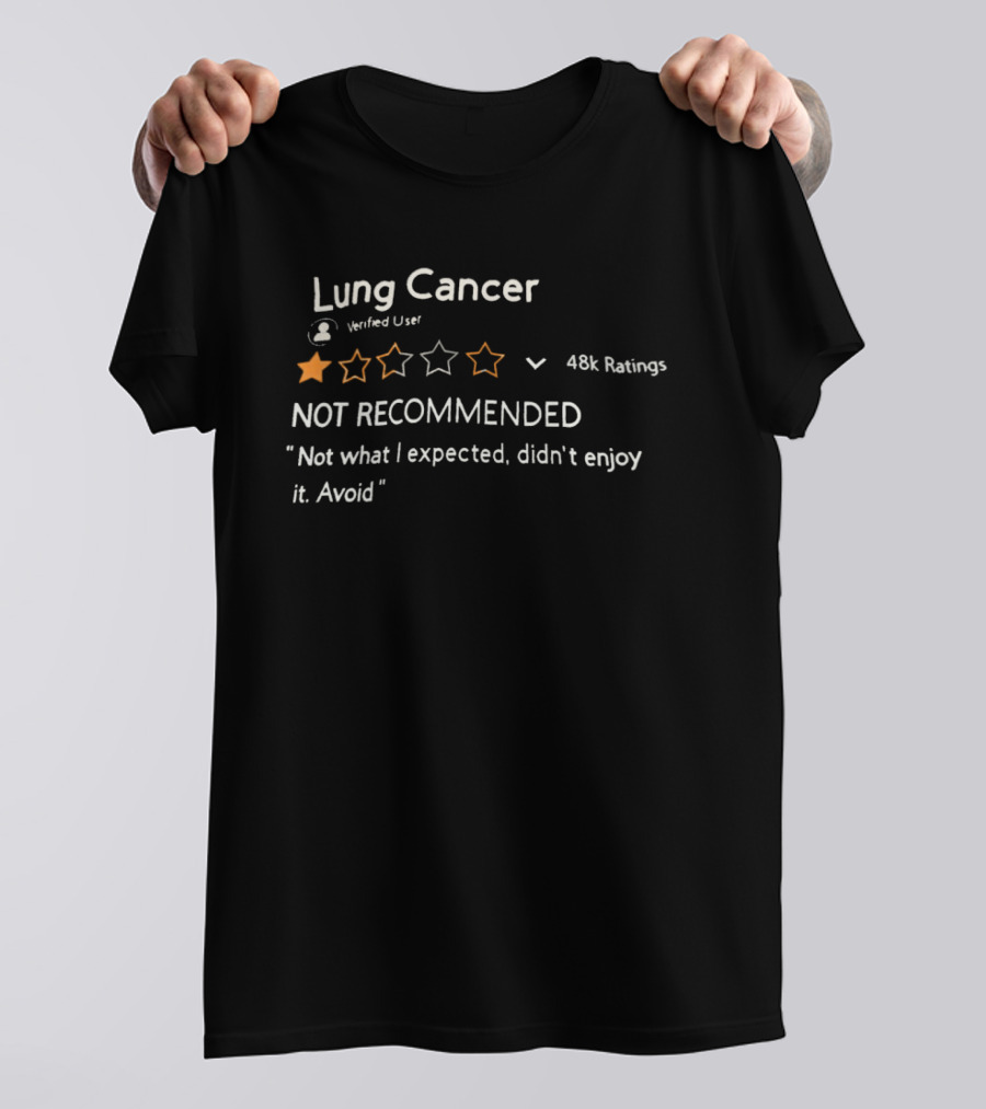 Lung Cancer 1 Star Not Recommended 48k Ratings Not What I Expected Avoid T-Shirt