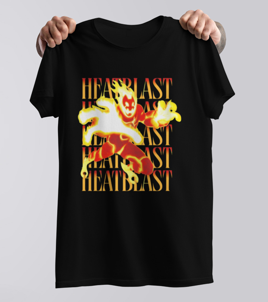 Ben 10 Heatblast Character Fiery Action Burst T-Shirt