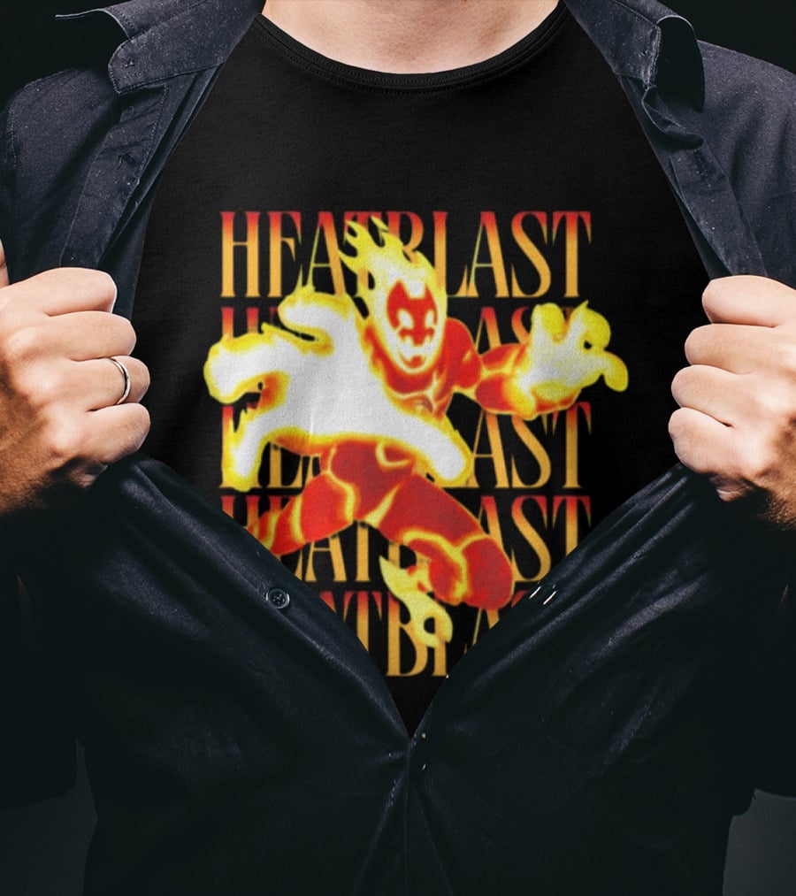 Ben 10 Heatblast Character Fiery Action Burst T-Shirt