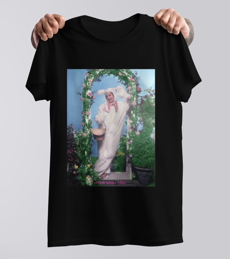 Mark Weiss 1984 Ozzy Osbourne Thanksgiving White Bunny Costume With Basket T-Shirt