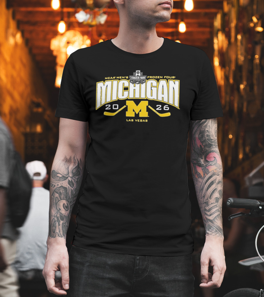 Michigan Wolverines 2026 NCAA Men's Frozen Four Las Vegas Hockey T-Shirt
