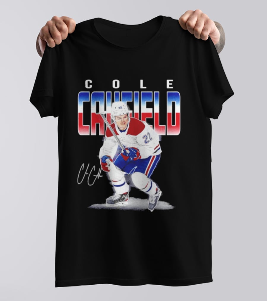 Cole Caufield Montreal Canadiens Number 22 Ice Hockey Player T-Shirt