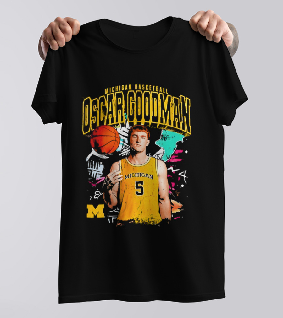 Oscar Goodman 5 Michigan Basketball Wolverines Player 2026 T-Shirt