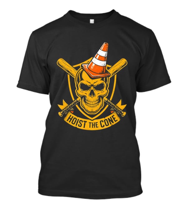 Pittsburgh Pirates Skull Traffic Cone Hat Hoist The Cone T-Shirt