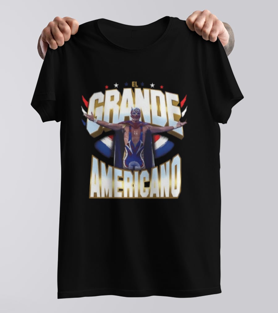 El Grande Americano WWE Stars And Stripes Wrestling Pose T-Shirt