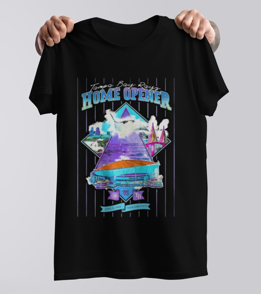 Tampa Bay Rays Home Opener Tropicana Field Skyline T-Shirt