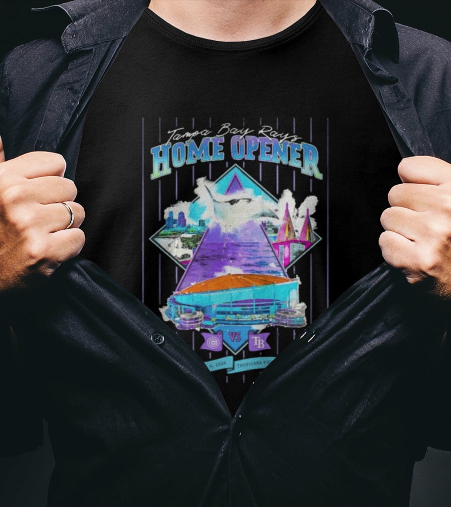 Tampa Bay Rays Home Opener Tropicana Field Skyline T-Shirt