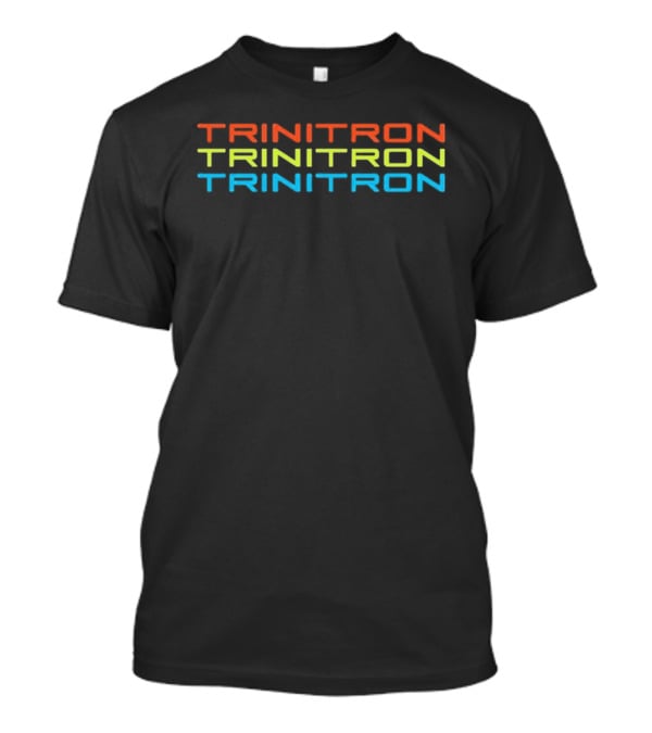 Trinitron Obsolete Sony Retro Text In Red Yellow Blue T-Shirt
