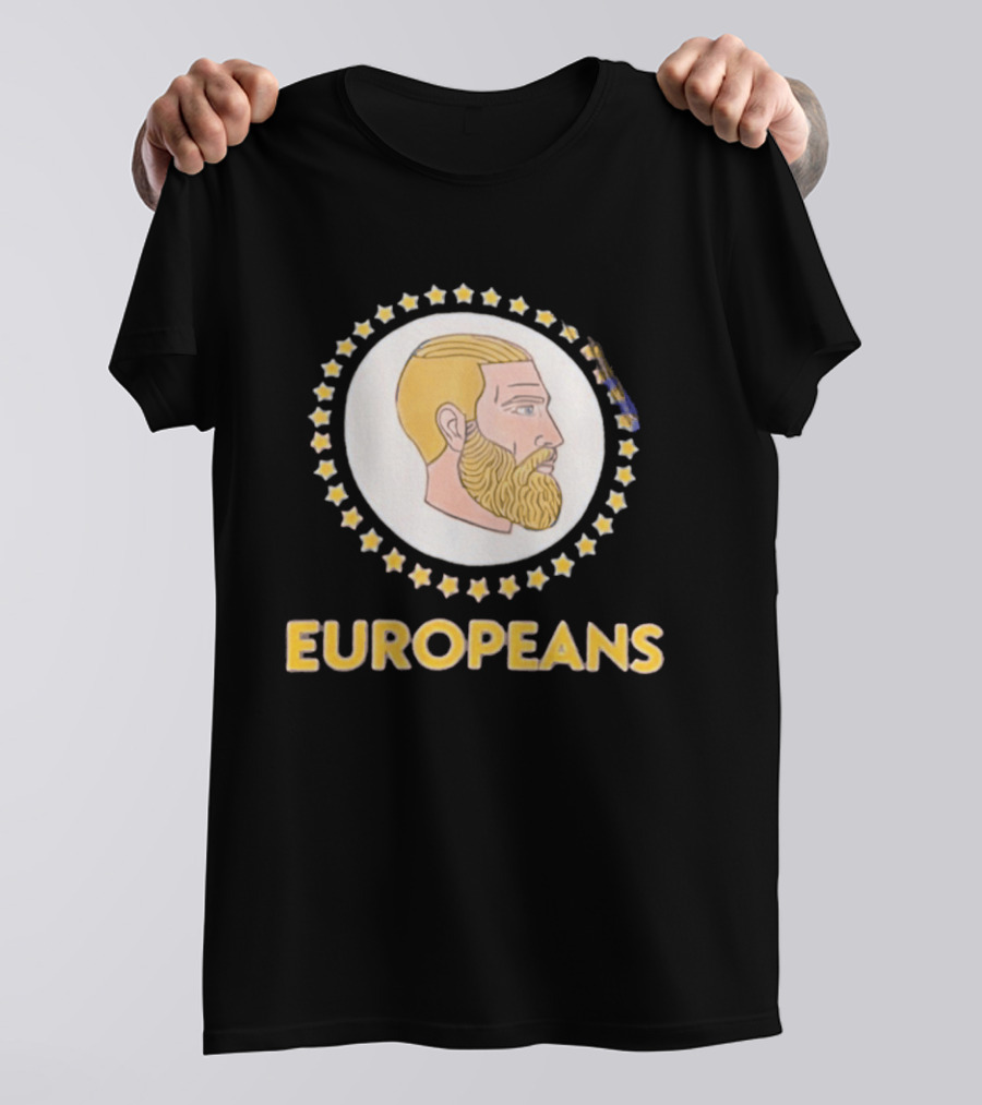 Yes Chad Europeans Stars Circle Beard T-Shirt