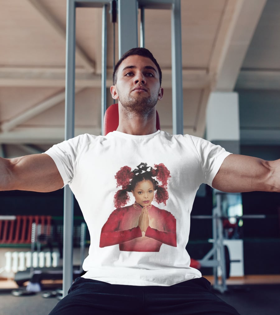 1999 Janet Jackson Velvet Rope Tour Red Outfit Praying Hands T-Shirt