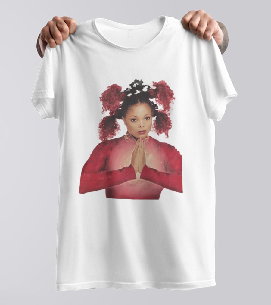 1999 Janet Jackson Velvet Rope Tour Red Outfit Praying Hands T-Shirt