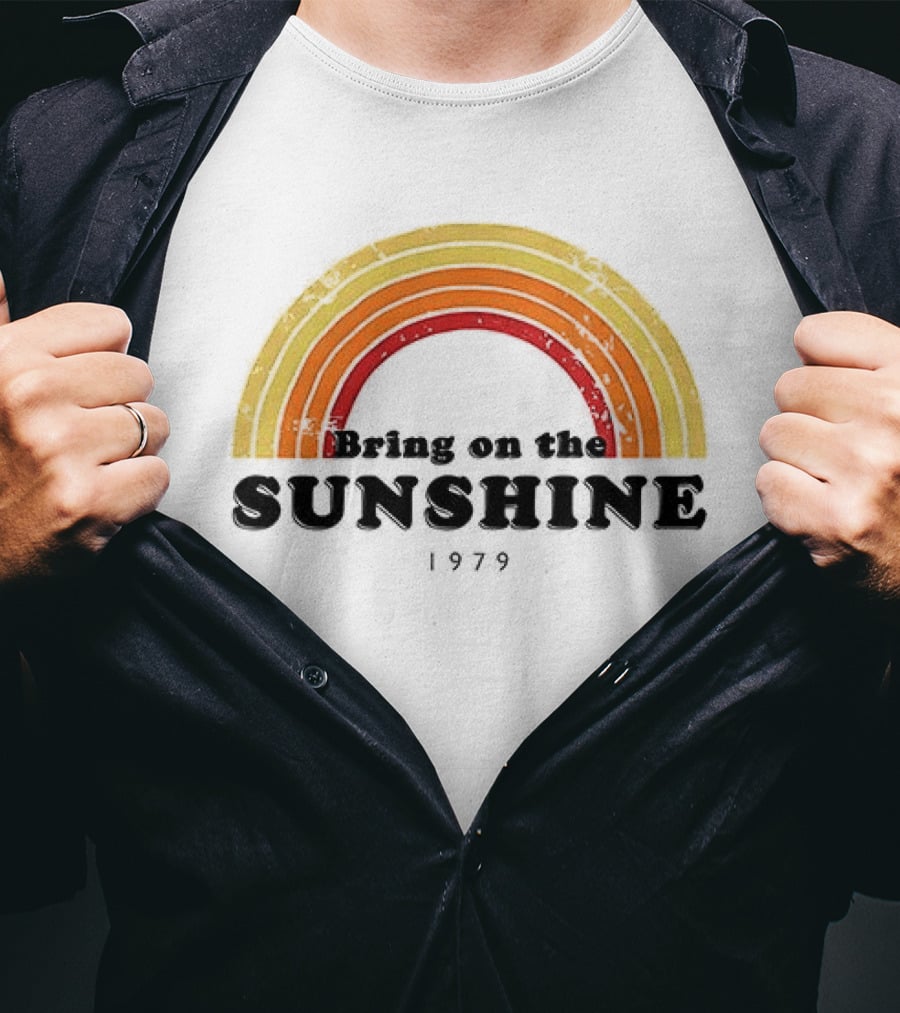 Bring On The Sunshine 1979 Retro Rainbow Ringer T-Shirt
