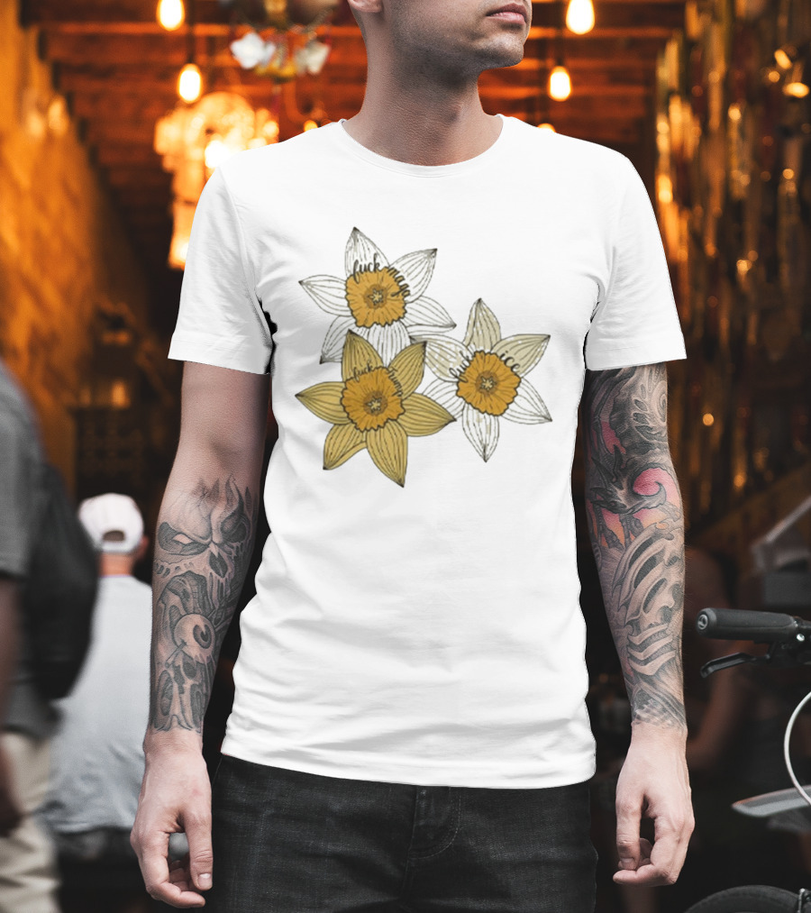 Fuck MAGA Trump ICE Yellow Daffodil Trio T-Shirt