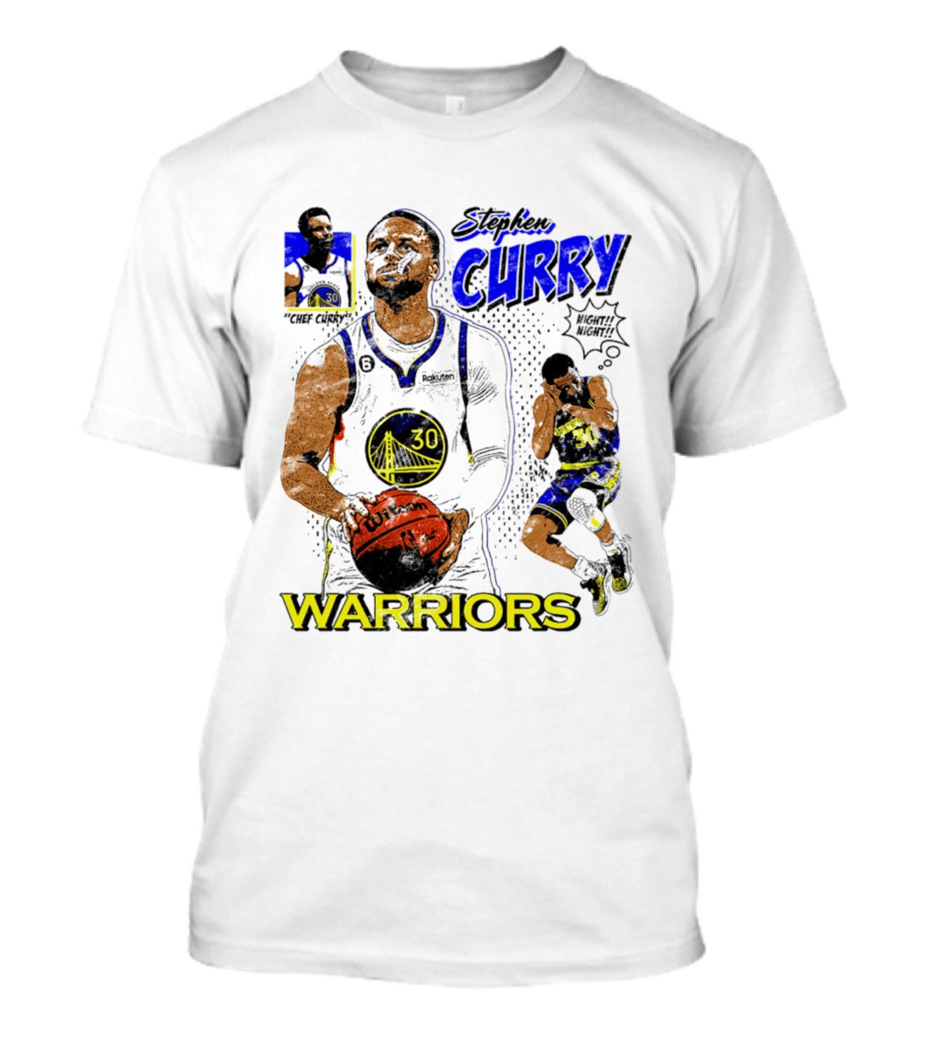 Stephen Curry Golden State Warriors Comic Style Basketball T-Shirt
