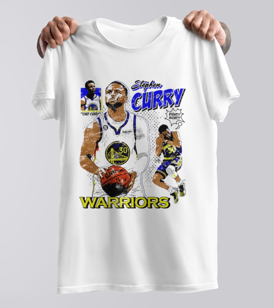 Stephen Curry Golden State Warriors Comic Style Basketball T-Shirt