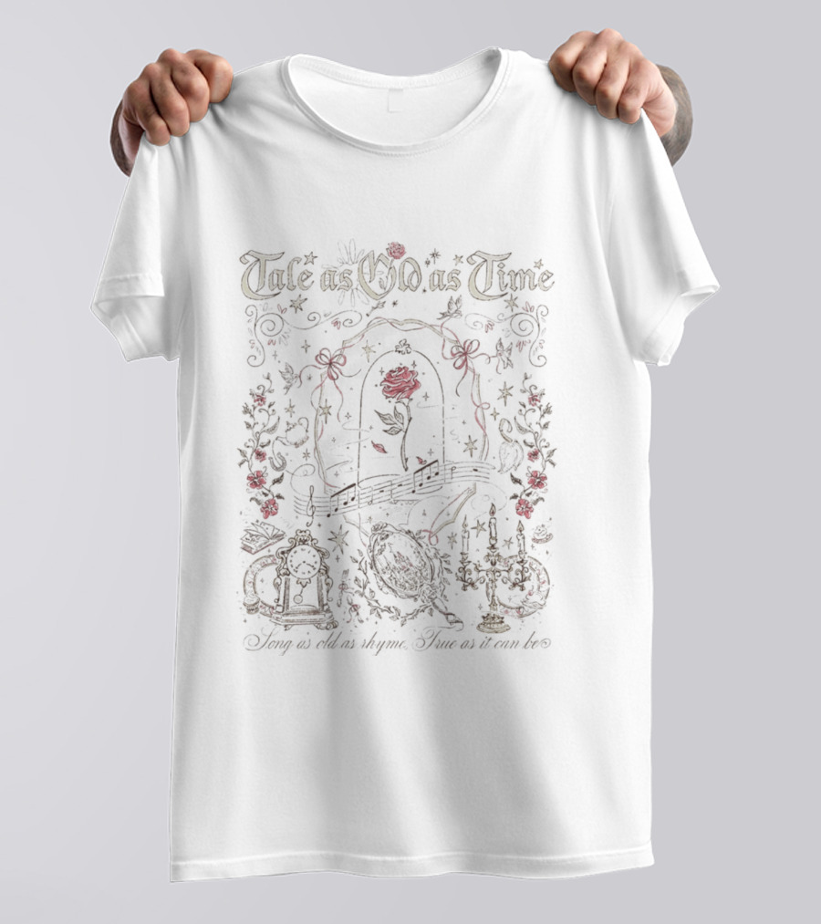 Tale As Old As Time Enchanted Rose And Melody T-Shirt