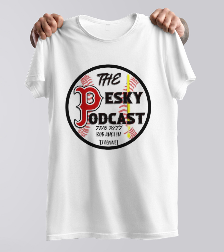 The Pesky Podcast The Ritt Rob Anglin Baseball T-Shirt