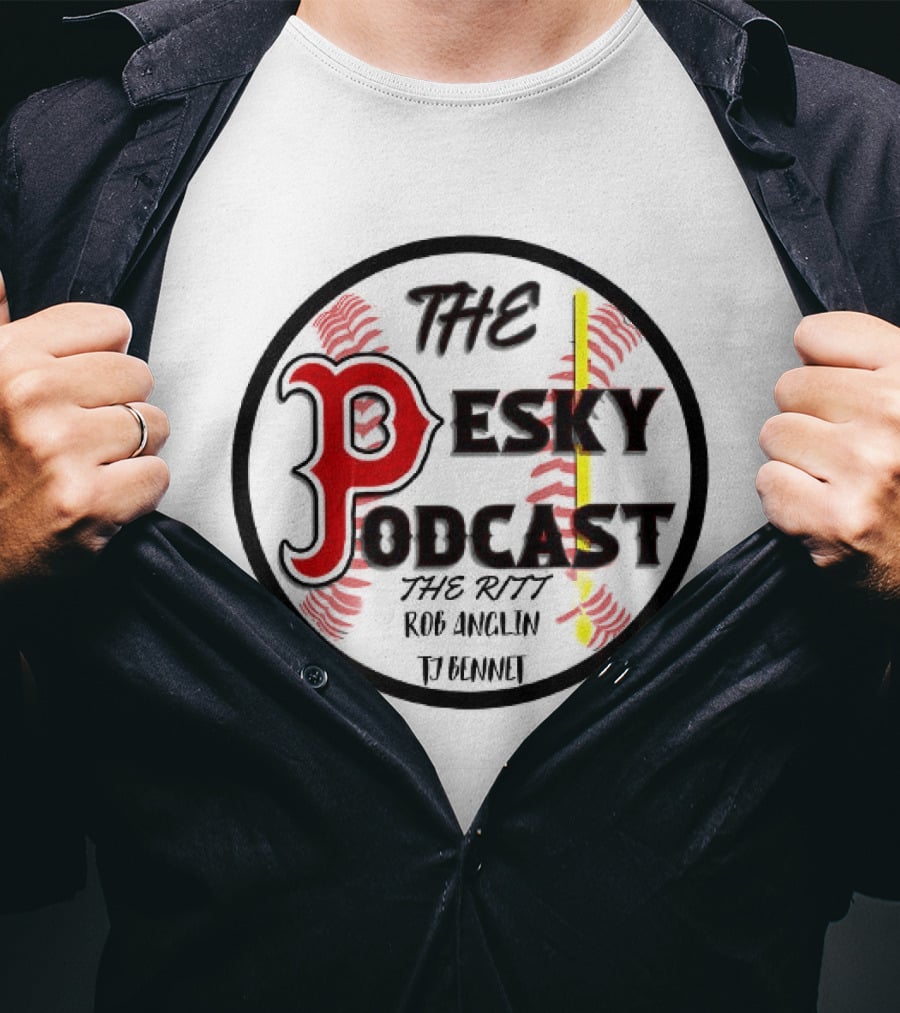 The Pesky Podcast The Ritt Rob Anglin Baseball T-Shirt