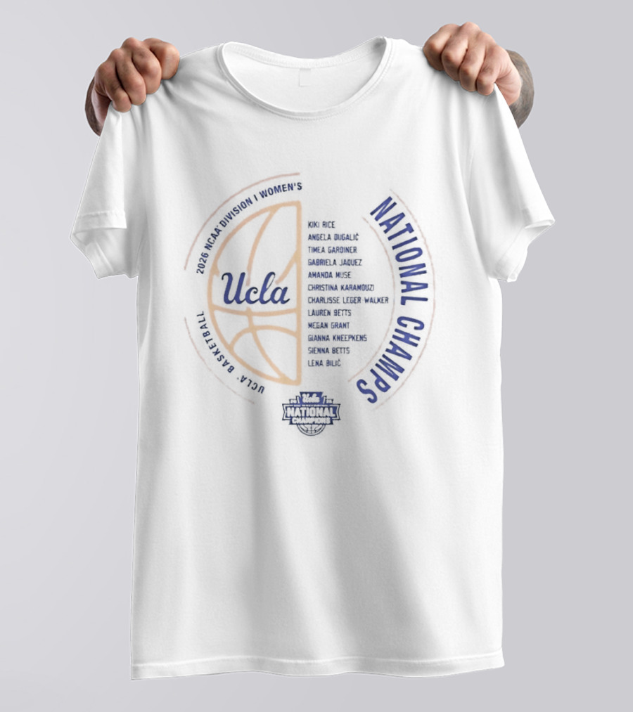 Ucla Bruins National Champs Women's Basketball Nil Team T-Shirt
