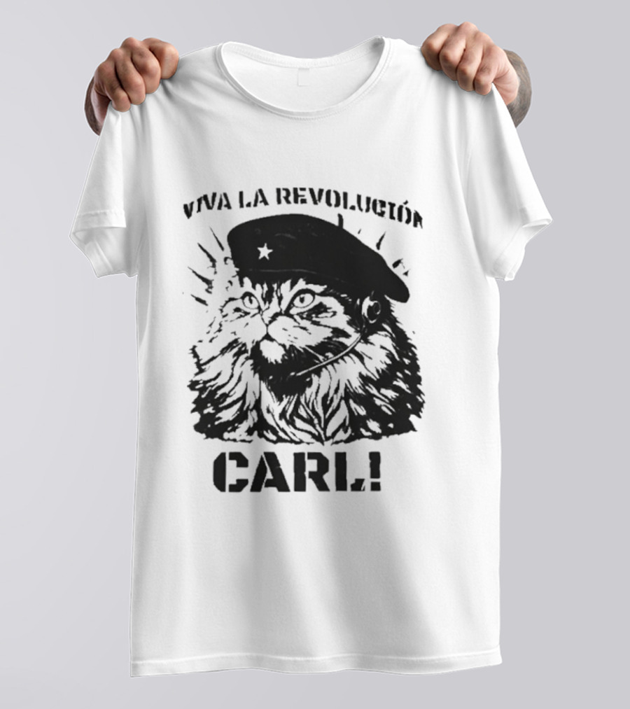 Viva La Revolucion Carl Cat With Beret T-Shirt
