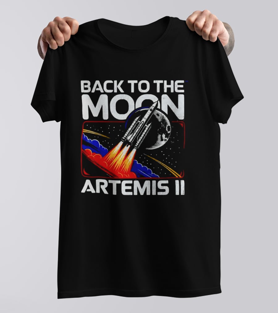 Back To The Moon Artemis II Rocket Mission Lunar Exploration T-Shirt