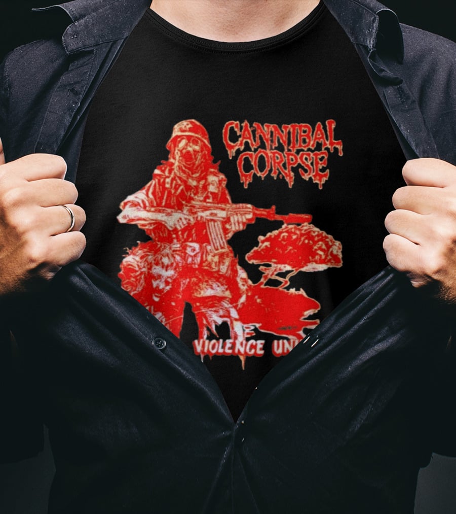 Cannibal Corpse Violence Unimagined Skeleton Soldier Album Merch T-Shirt