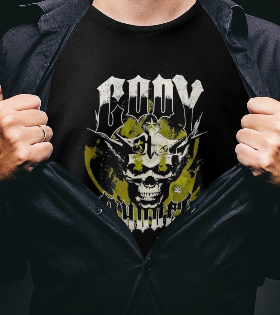 Cody Rhodes Lava Skull WWE Wrestling Star T-Shirt
