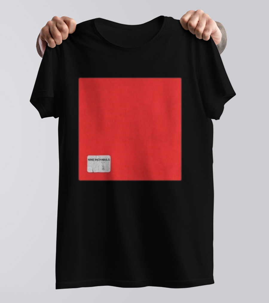 Nine Inch Nails Coachella 2026 Festival Indio California April 11 And 18 2026 Red Square Album Cover T-Shirt
