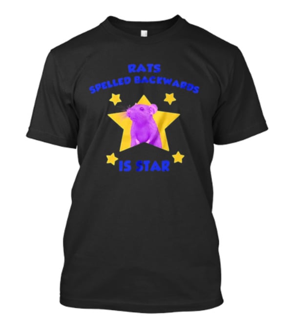 Rats Spelled Backwards Is Star Purple Mouse Yellow Stars T-Shirt