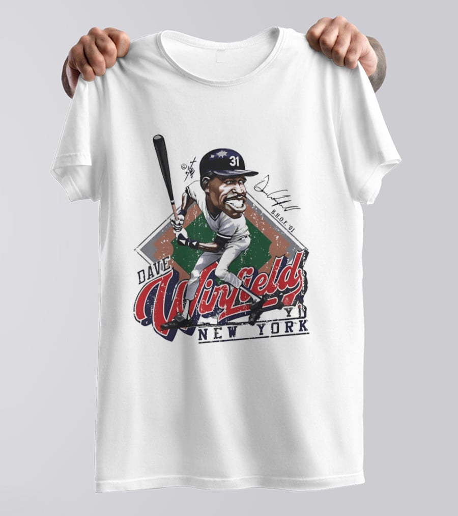Dave Winfield New York Yankees Major League Baseball Caricature T-Shirt