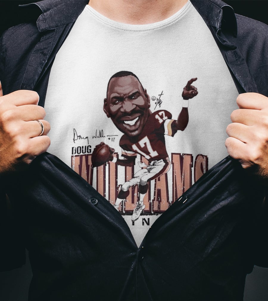 Doug Williams Washington Commanders Football Cartoon Caricature T-Shirt