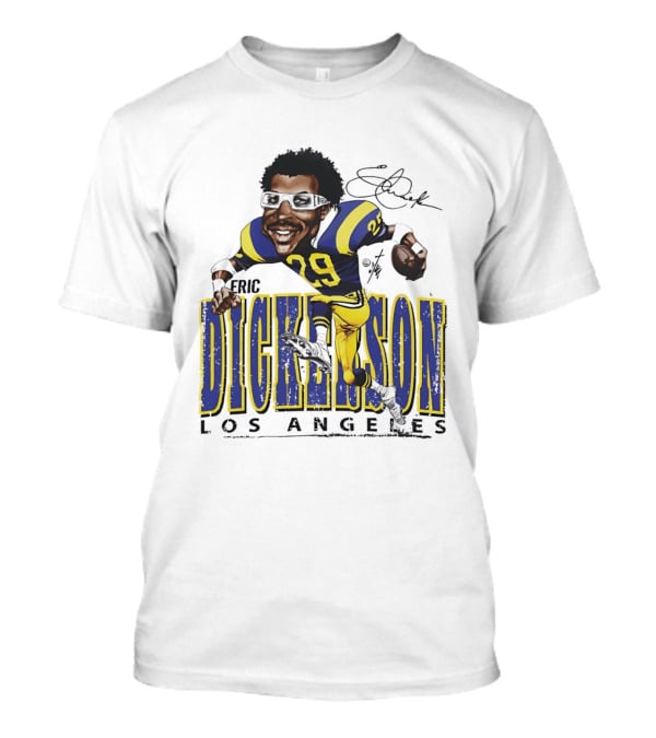 Eric Dickerson Los Angeles Rams Cartoon Running Back T-Shirt