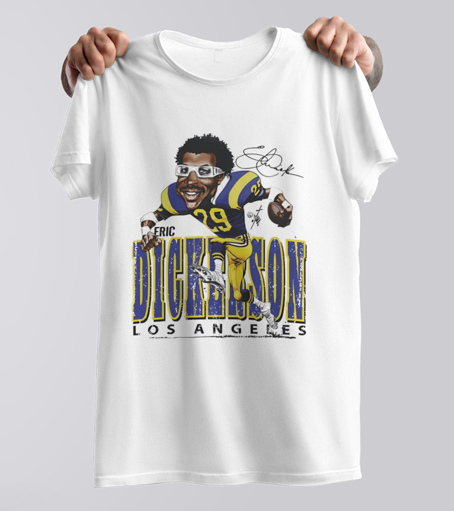 Eric Dickerson Los Angeles Rams Cartoon Running Back T-Shirt