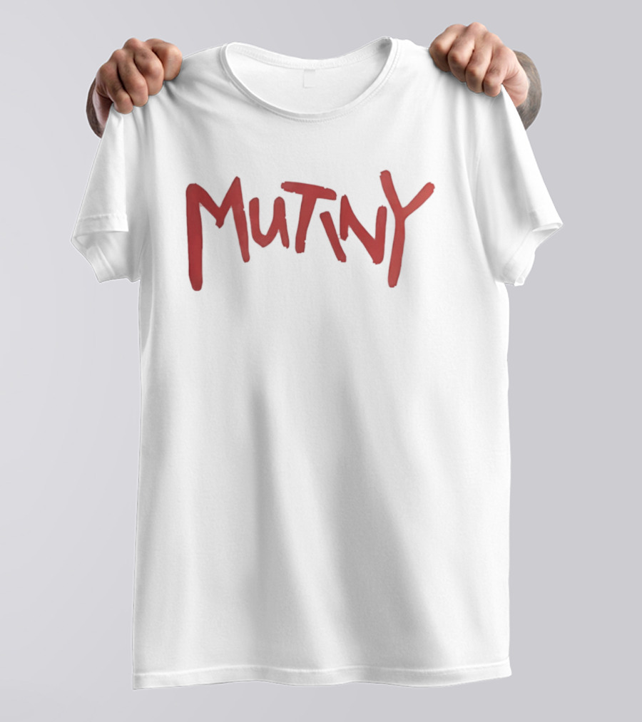 Mutiny Classic Bold Red Lettering T-Shirt