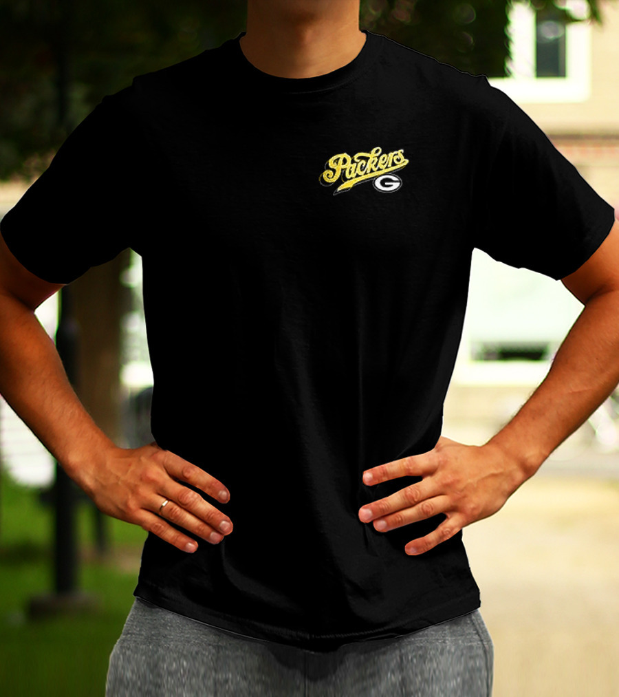 Born X Raised Green Bay Packers Go Back Go Pro Script Packers G T-Shirt