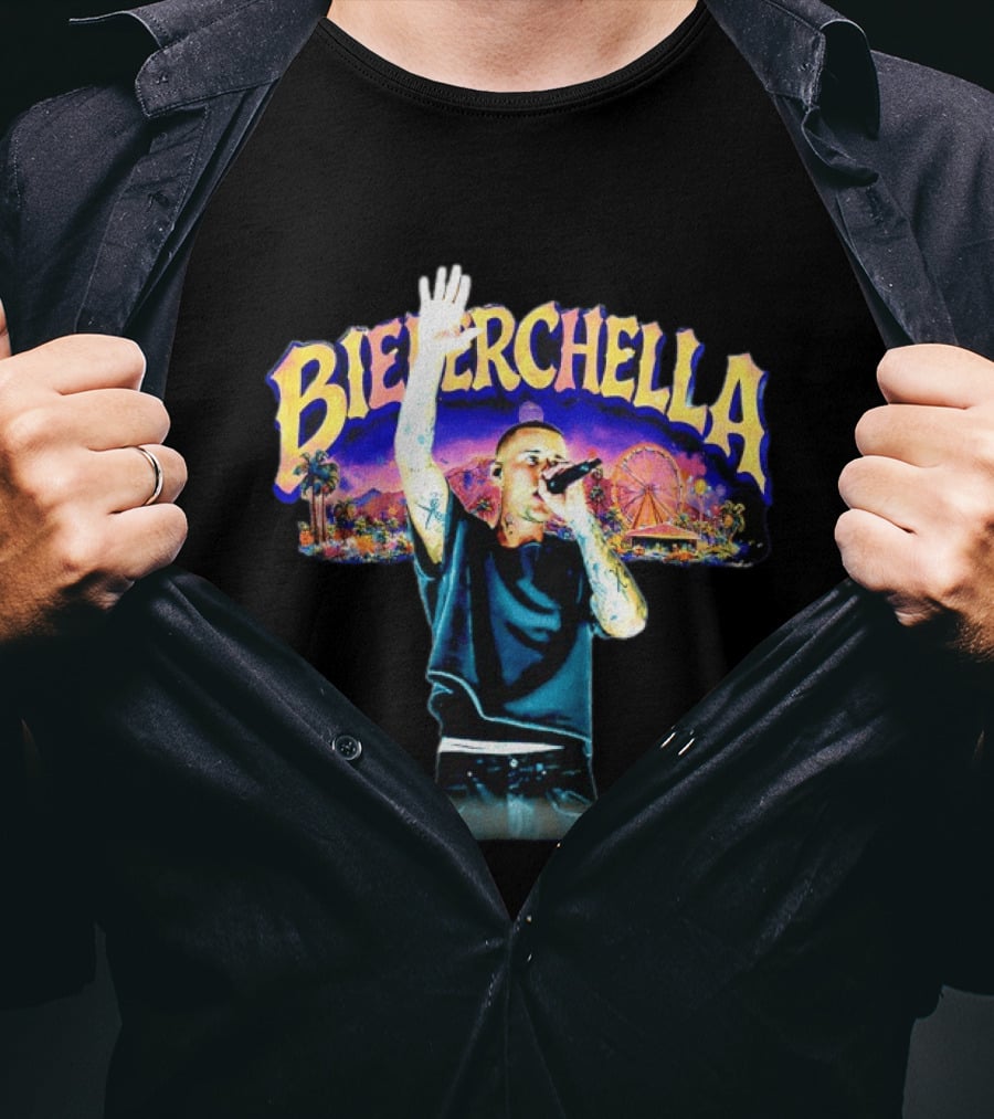 Justin Bieber Bieberchella Tour Festival Concept With Stage Performance And Amusement Park T-Shirt