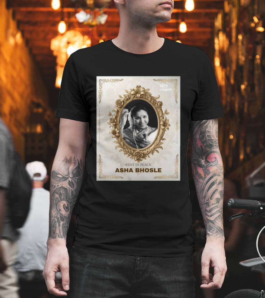 Rest In Peace Asha Bhosle Memorial Tribute Astro Ulagam T-Shirt