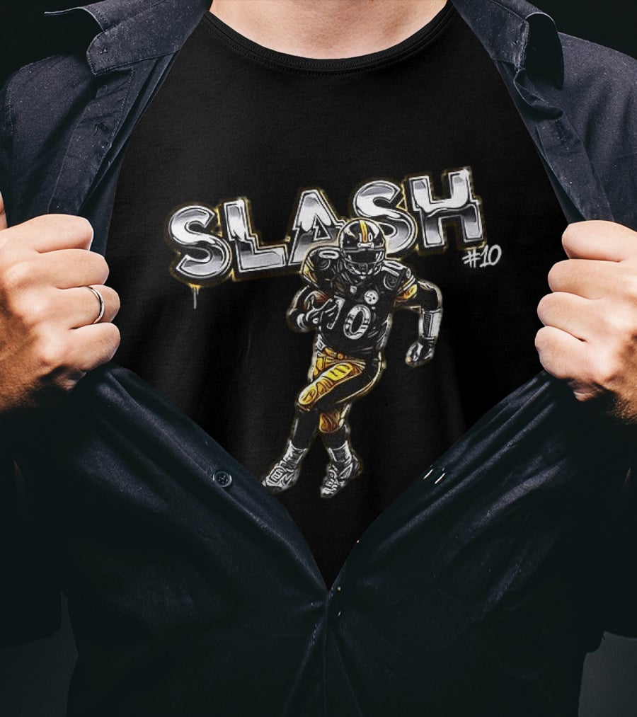 Roman Wilson Pittsburgh Steelers Slash Graffiti Football Player T-Shirt