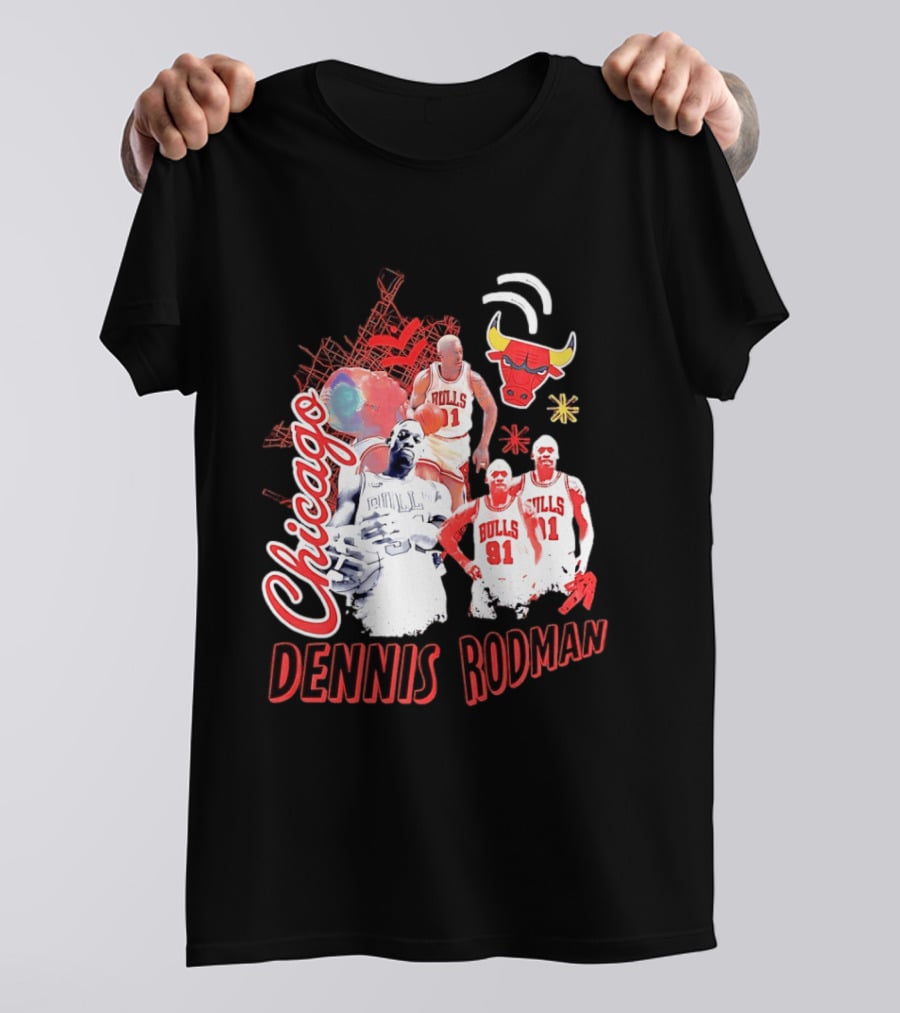 Chicago Bulls Dennis Rodman Vintage Basketball Legend T-Shirt