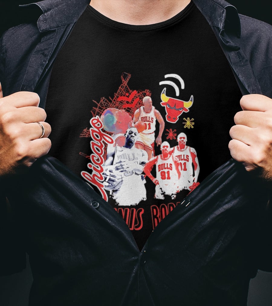 Chicago Bulls Dennis Rodman Vintage Basketball Legend T-Shirt