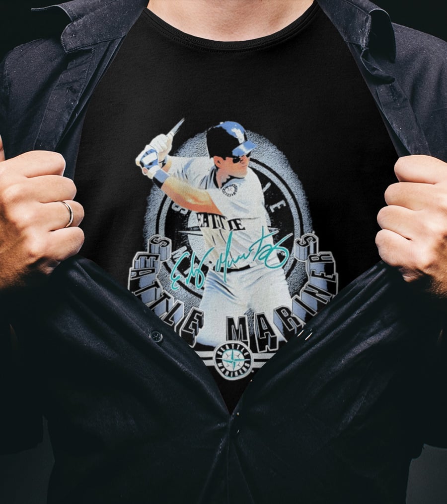 Seattle Mariners Edgar Martinez Signature Baseball Legend T-Shirt