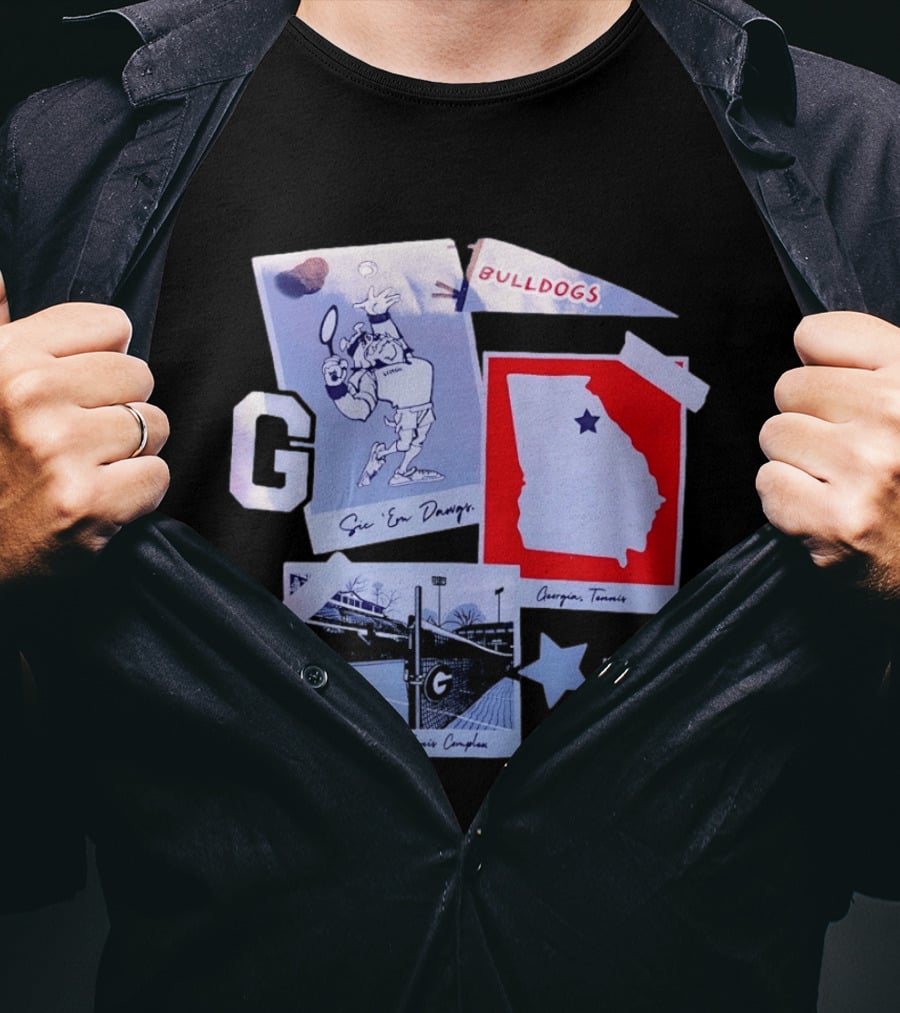 Georgia Bulldogs Sic 'Em Dawgs Dan Magill Tennis Complex Georgia Tennis T-Shirt