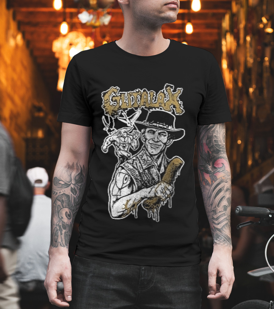 Gutalax Smear Campaign Dates Schedule Crocodile Dundee T-Shirt