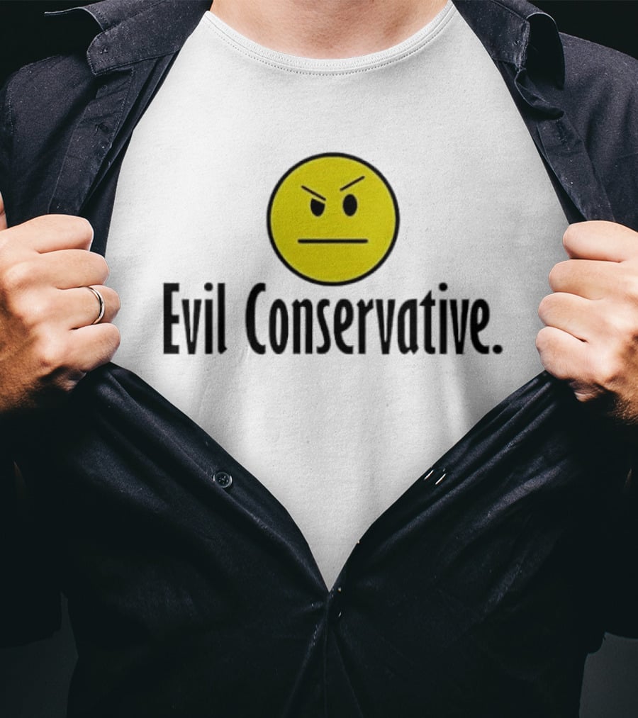 Evil Conservative Smiley Face With Angry Expression T-Shirt