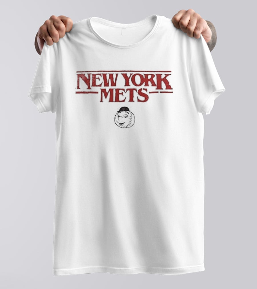 New York Mets Stranger Things Collaboration With Baseball And Upside Down T-Shirt