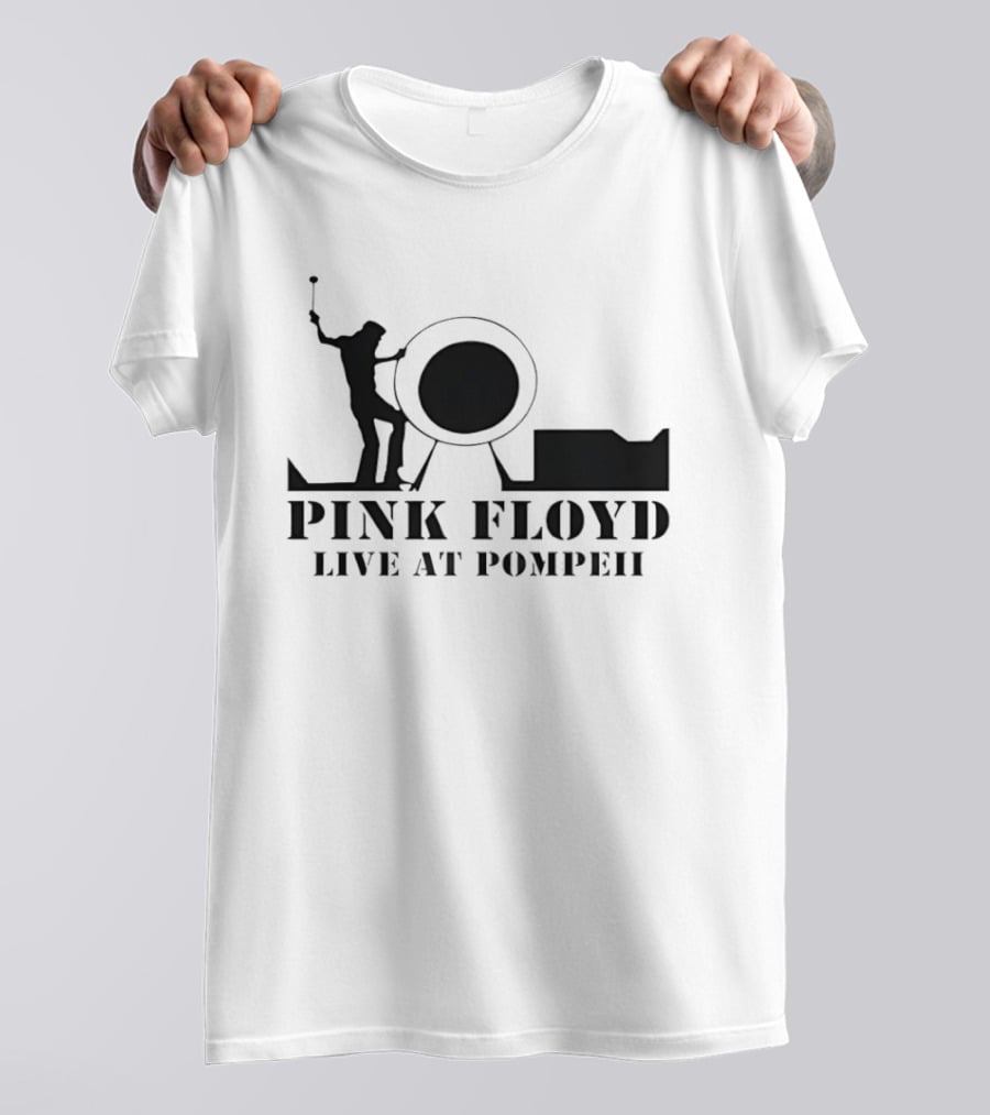 Pink Floyd Live At Pompeii Drummer Silhouette Concert T-Shirt
