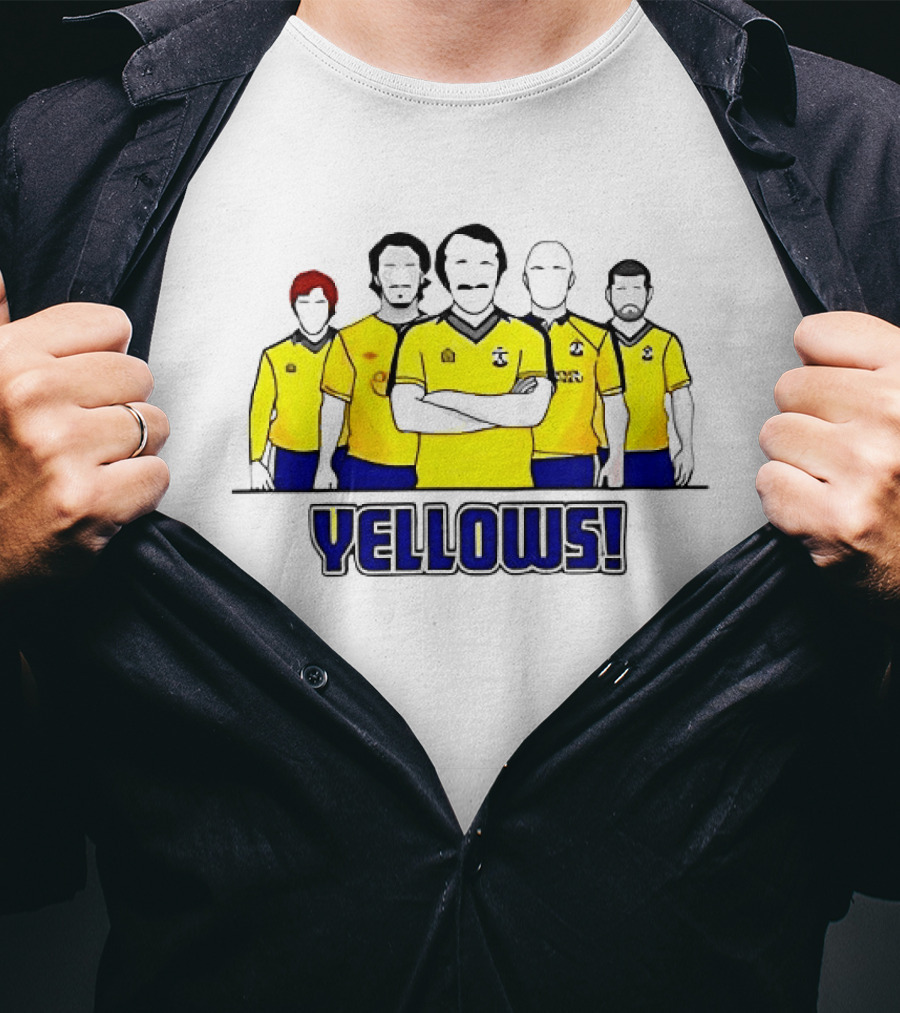Saints FC Team Yellows Iconic Football Crew Players T-Shirt