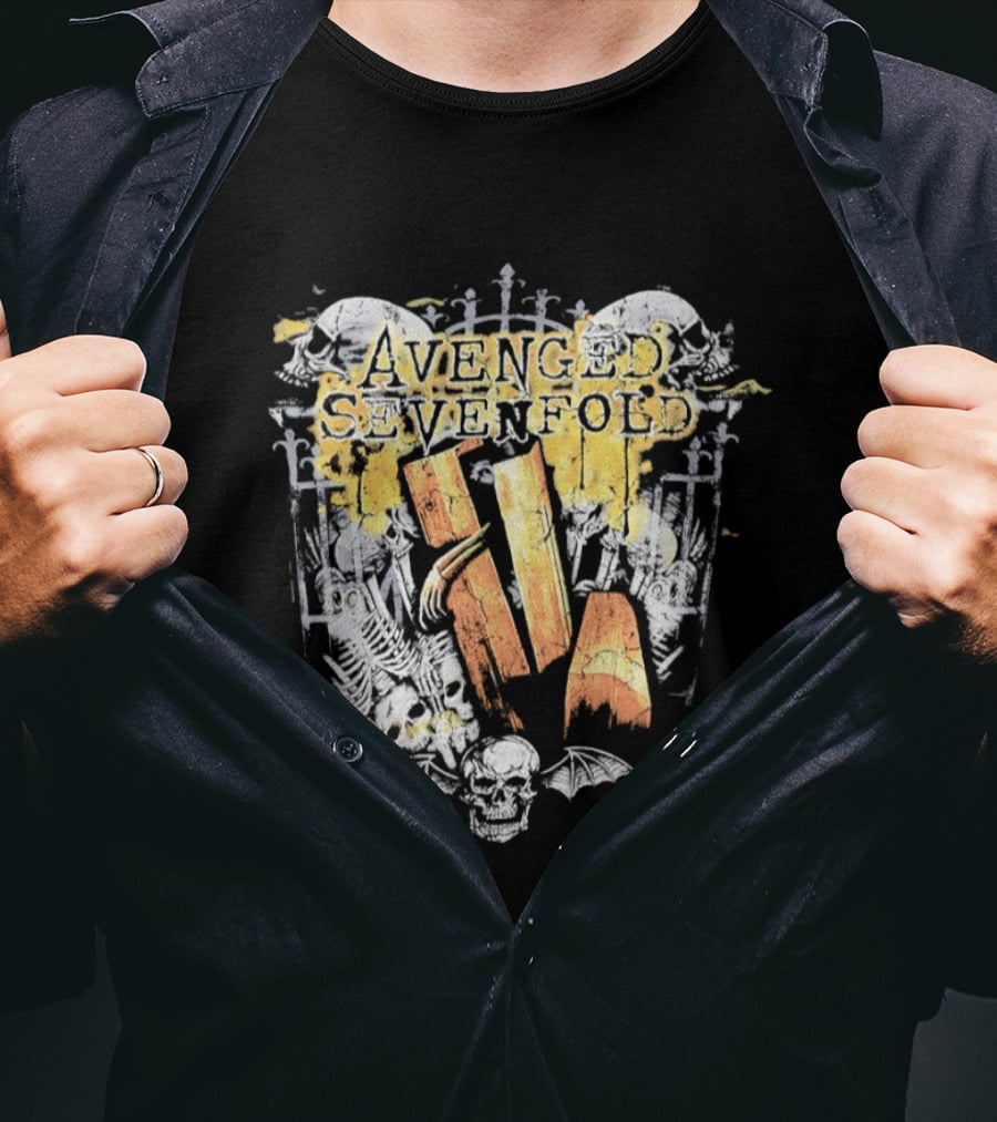 Avenged Sevenfold Skeleton Bat Skull T-Shirt