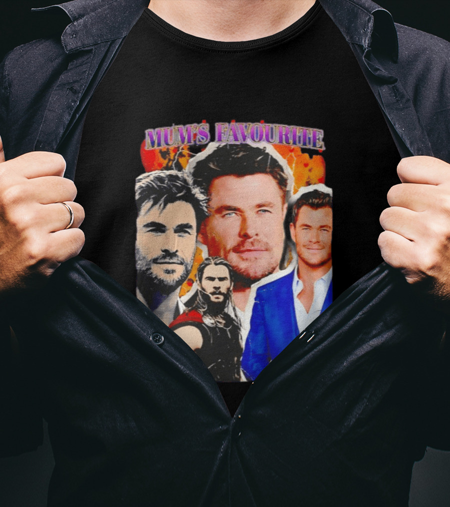 Mum's Favourite Chris Hemsworth Collage T-Shirt