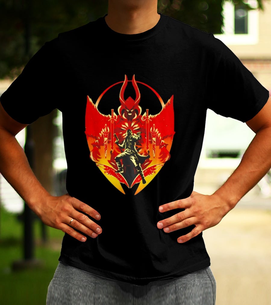 Devil May Cry Dante Fiery Demon Crest Iconography T-Shirt